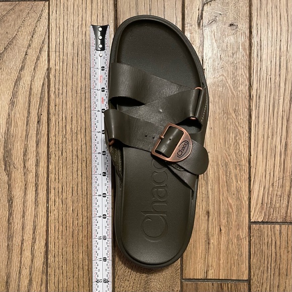 Chaco Women's Slide Midform Sandals Size 12 - Olive Green Leather - 11" Outsole - Picture 8 of 8